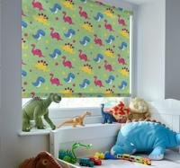 Kleurrijke stijl rolgordijn dinosaurus