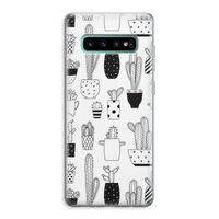 Cactusmotief: Samsung Galaxy S10 Plus Transparant Hoesje