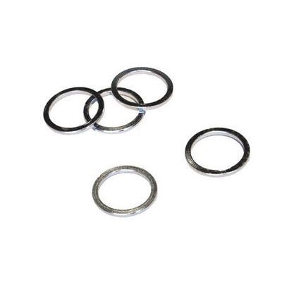 VWP balhoofdtussenring spacer alu 3mm 1.1/8" zilver p/5