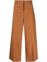 Nanushka pantalon en coton à coupe ample - Marron