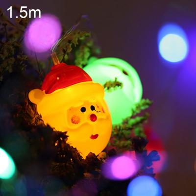 1 5 m Santa Claus LED Holiday String licht 10 LEDs 2 x AA batterijen Box aangedreven warme Fairy decoratieve Lamp voor Kerstmis partij Bedroom(Colo