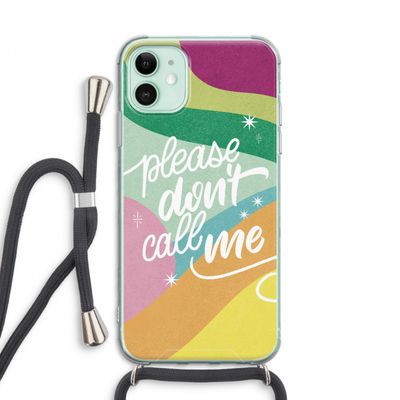 Don't call: iPhone 11 Transparant Hoesje met koord