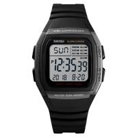 SKMEI 1278 modieuze buiten 50m waterdichte digitale horloge Student Sport Wrist Watch ondersteuning 5 groep wekkers (Titanium)