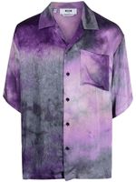 MSGM chemise à logo imprimé - Violet
