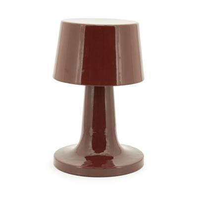 By-Boo Tafellamp 'Alvo' 35cm hoog, kleur Burgundy