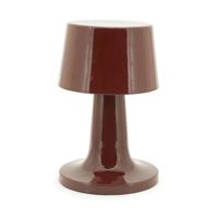 By-Boo Tafellamp 'Alvo' 35cm hoog, kleur Burgundy