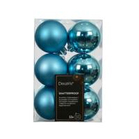 Kerstballen kunststof d6 cm blauw 12 st Decoris - Decoris Kerstballen kunststof d6 cm blauw 12 st Decoris - Decoris