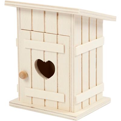 Creativ Company Toilethuis, l: 8 cm, b: 6,5 cm, 1 stuk