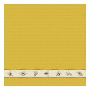 DDDDD Theedoek Bees 60x65cm - yellow - set van 6