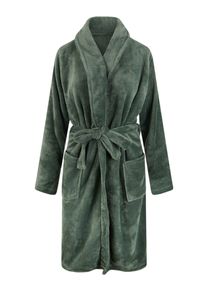 Olijfgroene badjas fleece - unisex-s/m