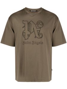 Palm Angels t-shirt à motif monogrammé PA - Marron