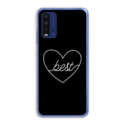 Best heart black: Xiaomi Redmi 9T Transparant Hoesje