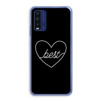 Best heart black: Xiaomi Redmi 9T Transparant Hoesje