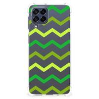 Samsung Galaxy M53 Doorzichtige Silicone Hoesje Zigzag Groen