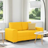Loveseat Sofa Lichtgeel 120 cm Corduroy Stof