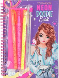 Van Der Doelen Topmodel neon doodle kleurboek met neon stiften