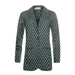 Lange blazer met allover print