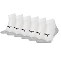 Puma Sport Cushioned Quartersokken Light 6-pack Wit-43/46