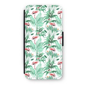 Flamingo bladeren: iPhone 8 Flip Hoesje