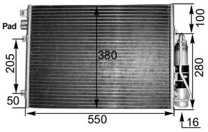Condensor, airconditioning AC303000S