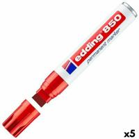 Permanente markeerstift Edding 850 Rood (5 Stuks)