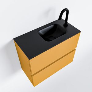 Toiletmeubel Mondiaz Ada | 60 cm | Meubelkleur Ocher | Lex wastafel Urban Rechts | 1 kraangat
