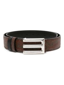 ETRO ceinture en cuir à motif cachemire - Marron