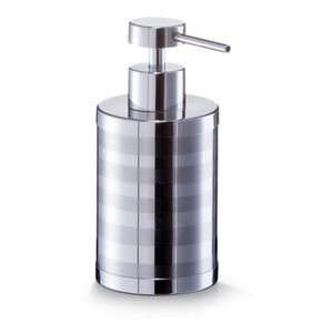 Zeeppompje/dispenser edelstaal/rvs streep 7 x 15 cm