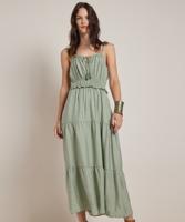 lange jurk met ruche