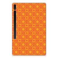 Samsung Galaxy Tab S7 Plus | S8 Plus Hippe Hoes Batik Oranje