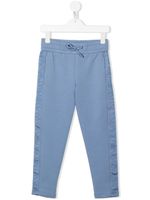 Emporio Armani Kids pantalon de jogging en coton à bande logo - Bleu - thumbnail