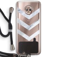 Marmeren pijlen: Motorola Moto G6 Transparant Hoesje met koord