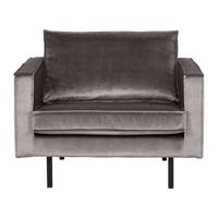 BePureHome Rodeo Fauteuil - Velvet - Taupe - thumbnail