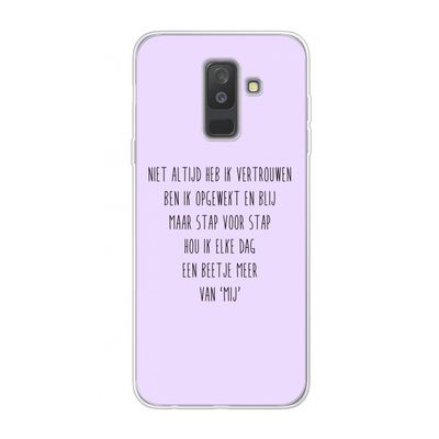 Zelfvertrouwen: Samsung Galaxy A6 Plus (2018) Transparant Hoesje