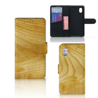 Alcatel 1B (2020) Book Style Case Licht Hout - thumbnail