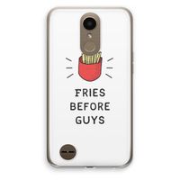 Fries before guys: LG K10 (2017) Transparant Hoesje