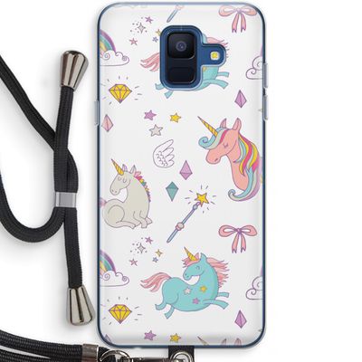 Fantasiewereld: Samsung Galaxy A6 (2018) Transparant Hoesje met koord