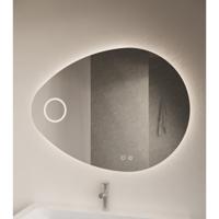 Gliss Design Atlas driehoekige spiegel met verlichting en spiegelverwarming 120 x 90 cm