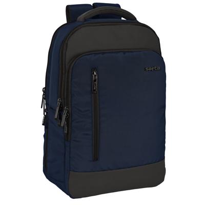 Rugtas voor Laptop en Tablet met USB Uitgang Safta Business Donkerblauw (29 x 44 x 15 cm)