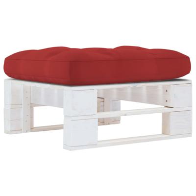 Tuinhocker pallet geïmpregneerd grenenhout wit