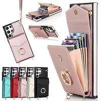 telefoon hoesje Voor Samsung Galaxy S24 S23 S22 S21 S20 Plus Ultra A14 A54 Note 20 Ultra 10 Plus A73 A33 Handtas Portemonnee Wallet Card Case Ringhouder Anti-diefstal met afneembare crossbody-riem Lightinthebox