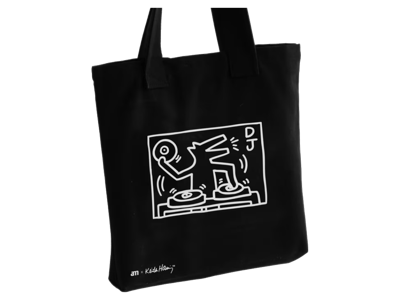 AM Clean Sound Keith Haring Record Tote Bag