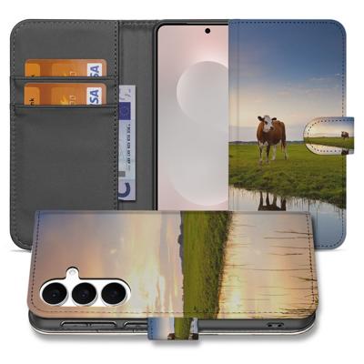 Samsung Galaxy S25 FE | Bookcase | Hoesje Met Pasjes Koeienprint