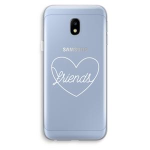 Friends heart pastel: Samsung Galaxy J3 (2017) Transparant Hoesje