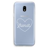Friends heart pastel: Samsung Galaxy J3 (2017) Transparant Hoesje - thumbnail