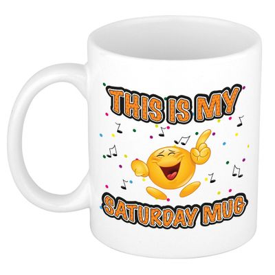 Cadeau mok - grappig - zaterdag - keramiek - 300 ml - kantoor humor Cadeau mok - grappig - zaterdag - keramiek - 300 ml - kantoor humor