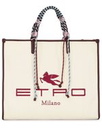 ETRO sac cabas à logo brodé - Tons neutres