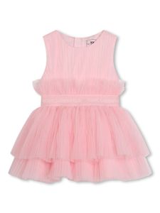 Karl Lagerfeld Kids robe à jupe plissée - Rose