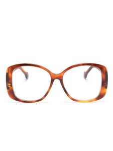 Gucci Eyewear lunettes de vue carrées à effet écailles de tortue - Marron