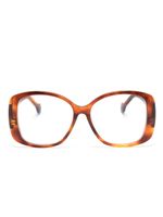 Gucci Eyewear lunettes de vue carrées à effet écailles de tortue - Marron - thumbnail